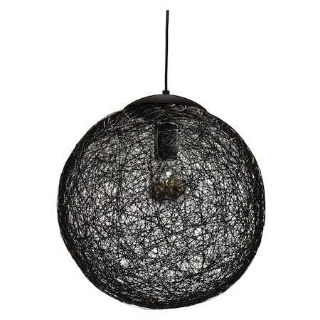 Dainolite 1Lt Pendant, Bk Finish PTN-151P-BK